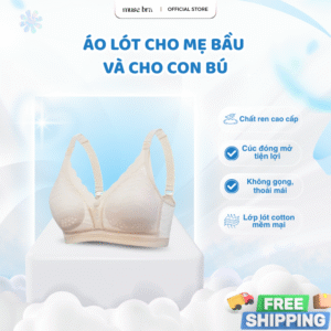 Áo Lót Bầu & Cho Con Bú Muse Bra Caring - Ren Mát Mẻ, Cúc Mở Tiện Lợi, Không Gọng, Chống Chảy Xệ